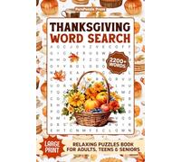Large Print Word Search For Seniors: 2200+ Words - Seasonal Themed Puzzles - Cozy Autumn Word Find Books For Adults & Teens, Thanksgiving Activity Book With Solutions