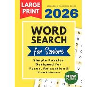 Large Print Word Search for Seniors: 80 Easy Puzzles with Big Grids | No Diagonal Words | Relaxing Brain Games for Adults and Elderly