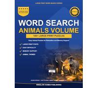 Large Print Word Search for Seniors: Animals - 100+ Easy Animal Puzzles for Relaxation and Memory Support
