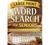 Large Print Word Search for Seniors: Easy Relaxing Puzzles with Big Letters