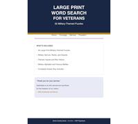 Large Print Word Search for Veterans: 50 Military-Themed Puzzles Honoring Service Members with Answer Key -- Military Service, Ranks, Patriotic ... Military Alphabet, Famous Battles, and More