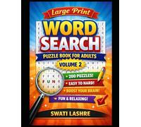 Large Print Word Search Puzzle Book for Adults - Volume 2: 200 Easy to Hard Brain Games for Seniors, Relaxation, Stress Relief & Mental Fitness