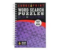 Large Print Word Search Puzzles Purple (Anello, filo) Brain Busters