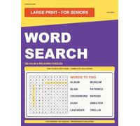 Large Print Word Search Volume V: For Seniors: 100 Puzzles - Progressive Challenge