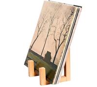 Large Record Stand - Classic Solid Wood Natural Organizer | Album Display Holder | Record Player Holder Display Cabinet For Music Room Bedroom Collection Player New Year Holiday Party Vacation