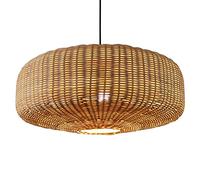 Large Round Rattan Hanging Lamp Modern Weave Cane Pendant Light Fixtures Domed Irregular Vine Ceiling Chandelier Wicker Braided Hollow Suspension Lights
