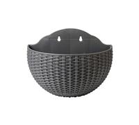 (large size,Silver gray)Wall Mounted Flower Pots Flowerpot Gift Balcony Semicircular Indoor Outdoor Home Decoration Hanging European Style Vase