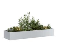 Large Steel Raised Garden Bed 280x80x40 cm, Zinc Coated Metal Planter Box for Outdoor Plants, Flowers, Vegetables, Balcony, Patio, Durable Rustproof Design with Open Bottom for Optimal Drainage