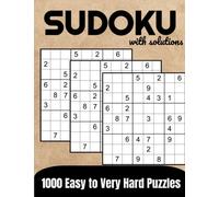 Large Sudoku Puzzle Book 1000 Easy to Very Hard with Solutions: - Volume 1: Sudoku Puzzles Big Book - 8.5"x11" - Great for Brain Health Brain Activity Brain Games