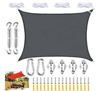 Large Waterproof Garden Sun Shade Sail Canopy Awning with Fixing Kit 98% UV Block for Outdoor Patio and Beach