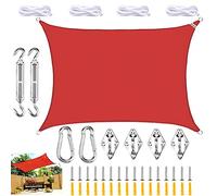 Large Waterproof Garden Sun Shade Sail Canopy with Fixing Kit 98% UV Block for Outdoor Patio and Beach Protection