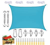 Large Waterproof Sun Shade Sail Canopy with Fixing Kit 98% UV Block for Outdoor Patio and Beach Area