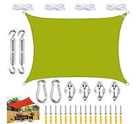 Large Waterproof Sun Shade Sail Canopy with Fixing Kit 98% UV Block for Outdoor Patio Beach Rettangle Garden Awning