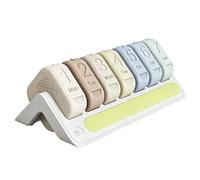 Large Weekly Pill Organizer Silicone Portable Non Slip Medicine Case | Travel Medication Storage Container for Daily Tablets Supplements and Routine Organization at Home or Away
