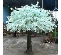 Large White Artificial Cherry Blossom Tree - Dense Silk Blossoms for Commercial & Residential Use, Easy Assembly, Ideal for Event Centerpieces(3.5mx2.5m)