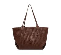 Large Woven Tote Bag, Leather Tote Bag For Women, Lightweight Foldable 17in | Packable Carryall Design, Spacious Shoulder Storage, Shopping Commute Travel Use, Packs Flat For Work Pool Vacation