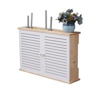LargeRouter, contenitore portaoggetti con montaggio a parete, per la gestione dei cavi, elegante scaffale galleggiante 9 (48 x 11 x 31,5 cm) per casa e ufficio