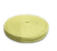 Larghezza 25 mm, spessore 3 mm, lunghezza 10 m, in Kevlar, 100% puro kevlar, stoppino piatto traspirante in aramide Kevlar da 2,5 cm 1/8", per giocoleria antincendio (1,3 m)