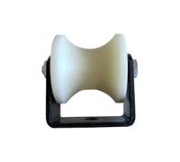 Larghezza scanalatura 50 mm Tubo tondo Puleggia a forma di U con cuscinetto di base Staffa a rulli Puleggia mobile Ruota guida cavo Ruota di guida a scanalatura circolare