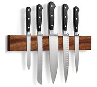Barra Magnetica per Coltelli in Noce con Magnete Extra Forte - 40 cm - Porta-Coltelli Cucina Magnetico per Coltelli, Utensili e Attrezzi - di LARHN