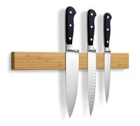 LARHN Barra Magnetica per Coltelli Neodimio - Bambù, 40 cm