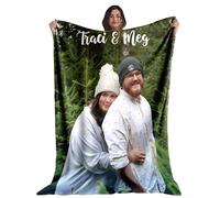 Larilotte Coperta Personalizzata con Foto e Testo - Plaid in Pile Personalizzabile per Coppie - Regalo per Fidanzato, Fidanzata, Natale, Compleanno, Anniversario