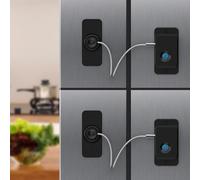 Larimuer Blocco di sicurezza Fingerprint - Sicurezza per bambini e animali domestici per cassetti, armadi, forni e servizi igienici | Biometria intelligente e chiave USB | Sblocco rapido (2, nero)