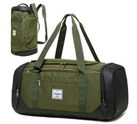 Laripwit Borsa da Viaggio Uomo 40L Borsa Sportiva Donna Medio Borsa Viaggio Weekend Notte con Scomparto Scarpe, verde, Viaggi, palestra, sport, campeggio, escursionismo, lavoro, weekend