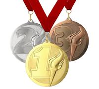 Larius 3 medaglie vincitori in metallo premium per sport, competizioni, medaglie numeriche 1 2 3 posti