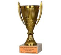 Larius Coppa del Vincitore - Trofeo Calcio Regalo con Testo Personalizzato (Bronzo, con Testo Personalizzato)