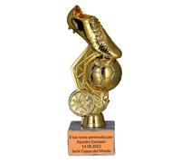 Larius Trofeo Calcio - ST3 (con testo personalizzato, Oro)