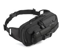 LarKoo Marsupio tattico per il trasporto nascosto CCW Crossbody Marsupio per uomini e donne EDC Gear con cinghia regolabile e touch screen, nero, Middle, Sport e Formale