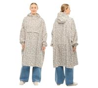 LARKSON Poncho Antipioggia Donna Uomo Beige Leopardato - Lykke - Impermeabile Pioggia per Bicicletta Outdoor Festival - Colonna d'Acqua da 10000mm - Giacca Antipioggia con Cuciture Nastrate