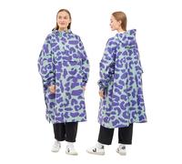 LARKSON Poncho Antipioggia Donna Uomo Menta Leopardato - Lykke - Impermeabile Pioggia per Bicicletta Outdoor Festival - Colonna d'Acqua da 10000mm - Giacca Antipioggia con Cuciture Nastrate