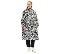 LARKSON Poncho Antipioggia Donna Uomo Zebra - Lykke - Impermeabile Pioggia per Bicicletta Outdoor Festival - Colonna d'Acqua da 10000mm - Giacca Antipioggia con Cuciture Nastrate