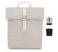 LARKSON Zaino Donna Uomo Beige - Tammo | Roll-top per lavoro, università e bici, con scomparto per laptop da 16 pollici, Impermeabile