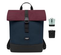 LARKSON Zaino Donna Uomo Blu Rosso - Tammo - Borsa per PC Portale, Lavoro, Università e Viaggio - Rolltop Leggero - Impermeabile