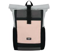 Larkson Zaino Roll Top Donna Rosa Grigio - No 2 - Zainetto per Lavoro, Viaggio, Università - Porta Pc 16 Pollici - Materiale Sostenibile - Impermeabile