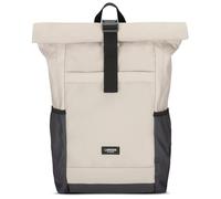LARKSON Zaino Roll Top Uomo Donna Beige Grigio - No 2 - Zainetto per Lavoro, Viaggio, Università - Porta Pc 16 Pollici - Materiale Sostenibile - Impermeabile