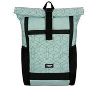 Larkson Zaino Roll Top Uomo Donna Menta - No 2 - Zainetto per Lavoro, Viaggio, Università - Porta Pc 16 Pollici - Materiale Sostenibile - Impermeabile