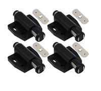 L'armadio con serratura magnetica, Singolo magnetico a pressione spingere for aprire le porte dell'armadio con chiusura a tocco, magnete a tocco singolo for accessori for ferramenta domestica(Black)