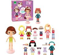 L'Armadio di Chloé in Legno Giochi Creativi per Bambini dai 3 Anni | Vestiti e accessori da assemblare | stimola immaginazione e creatività | gioco di ruolo divertente | idea regalo astuta oggi