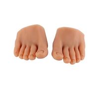 Laroal 1 Paio di Modelli di Piedi in Silicone, Pelle Media, realistici, Naturali, per esercitarsi con L'Arte delle Unghie, Finti Piedini, Piedini per esercitarsi con la Manicure