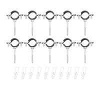 Laroal 10 pezzi Morsetti per tubi con gomma antivibrante, diametro 25-30 mm