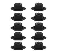 Laroal 10 pezzi Presa adattatore per montaggio a pannello AC 250V 10A C14 3 pin Presa connettore di alimentazione modulo di ingresso dritto