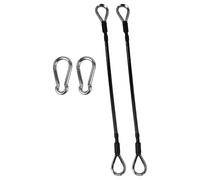 Laroal 2 Cables de extensión de 26 cm para gimnasio, accesorios de Fitness para El hogar, compatibles con máquinas de extensión de piernas y ejercicios con polea