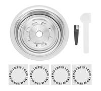 Laroal Adattatore per cialde di caffè riutilizzabili con Adesivi, Cucchiaio, Spazzola, convertitore in Acciaio Inossidabile per ENV135/ GCA1 / Next Pop (150 ml)