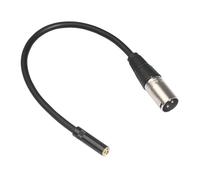 Laroal Cavo adattatore audio XLR a 3,5 mm per collegamento scheda audio microfono XLR maschio a 3,5 mm TRS femmina cavo 30 cm per apparecchiature audio come amplificatori mixer