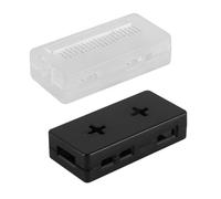 Laroal Custodia Protettiva in ABS da 2 Pezzi per Raspberry Pi Zero/W/Wh, Resistente, Leggera, con Forte dissipazione del Calore (Nera e Trasparente)