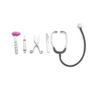 Laroal Mini set stetoscopio per modelli di case delle bambole 1:12 Stetoscopio in lega realistico accessorio per decorazioni e aggiunte di case delle bambole